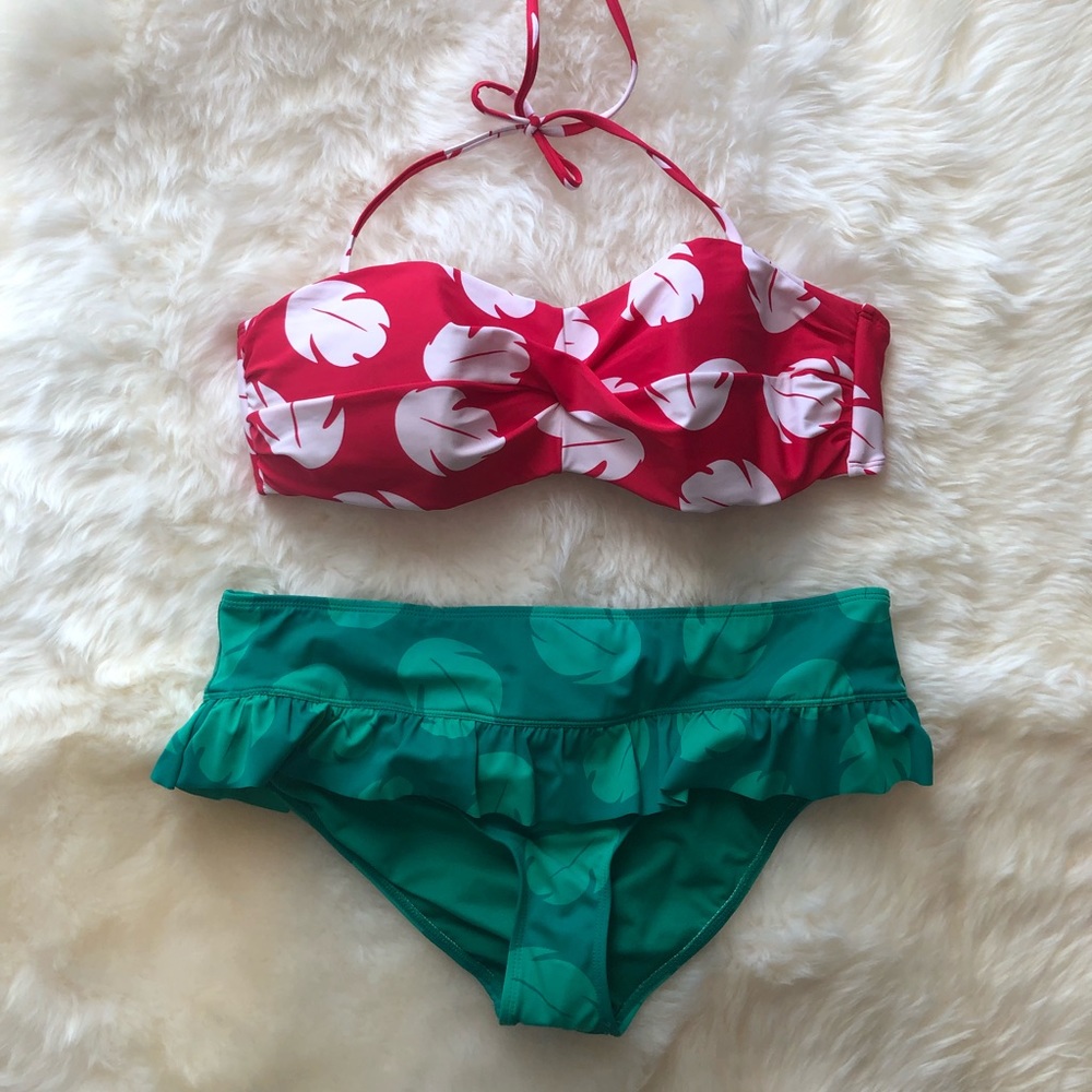 NWT Disney Lilo & Stitch Two Piece Swimsuit - XL